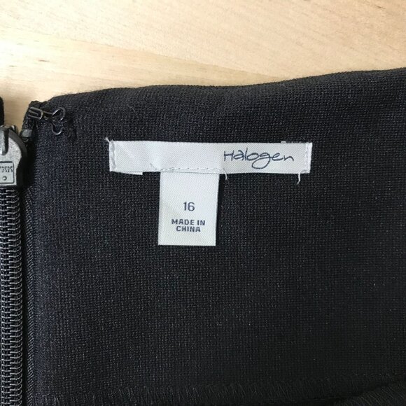 HALOGEN - WOMEN'S 16 - BLACK RAYON BLEND PENCIL SKIRT - Picture 7 of 9